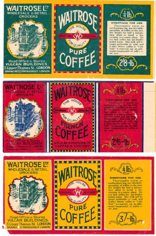 waitrose own labels from 1930!s | ackknowledgement to john lewis partnership archive