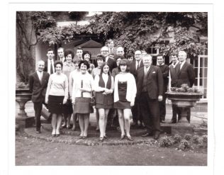 Partners at decimal training course, Odney 1971; 1st left Fred West BM 123, 1st right 'McGoldrick'Deputy 123, back row 1st right Trevor Brown, back row 3rd right Terry Freegard | Terry Hammond