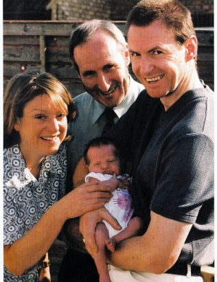 Melanie and Robin with Proud Dad and Baby Lara