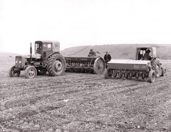 Sowing seed at Leckford 1966 | C E Wardell