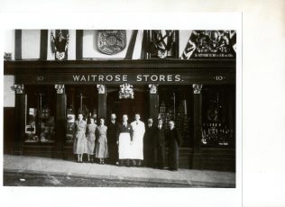 Waitrose Windsor 1937 decorated for Cornoation of King George VI | John Lewis Partnership archive collection